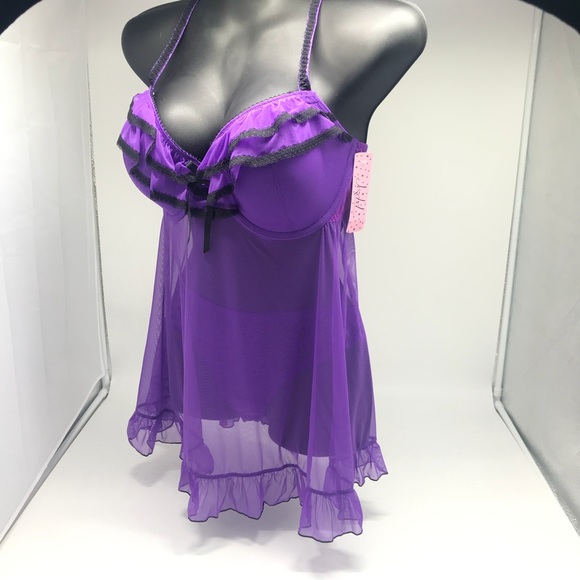 Jezebel Other - Purple Sexy Babydoll and Hipster